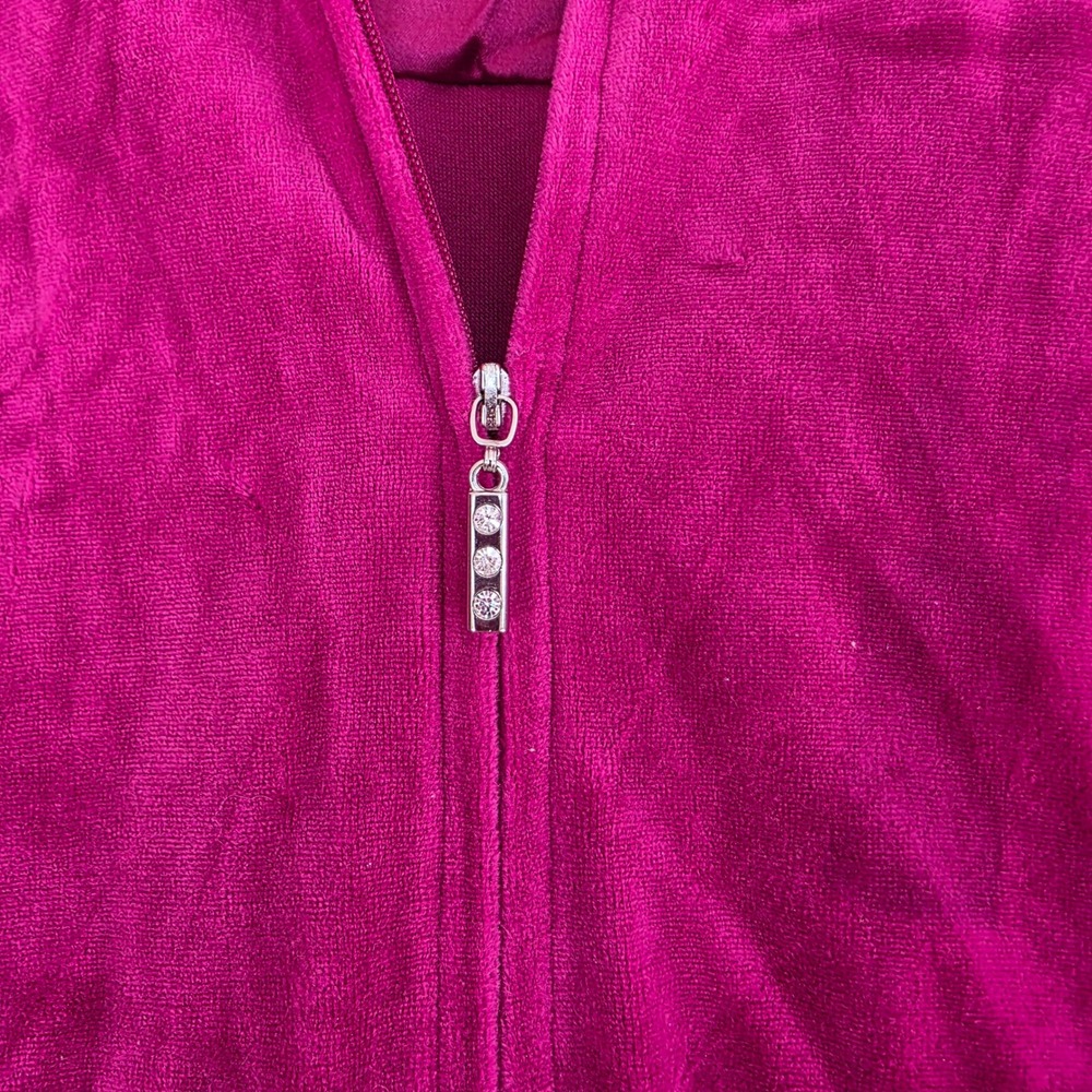 White Stag Womens Pink Zip Up Velour Vest Size S 4 6 - Picture 9 of 12